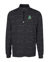 Marshall Thundering Herd College Vault Cutter & Buck Traverse Camo Print Stretch Quarter Zip Mens Big and Tall Pullover BL_MANN_HG 1