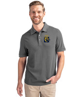FIU Panthers College Vault Cutter & Buck Advantage Eco Tri-Blend Pique Mens Polo Elemental Grey Front