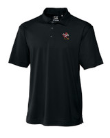 Louisville Cardinals College Vault Cutter & Buck CB Drytec Genre Textured Solid Mens Big and Tall Polo Black Mannequin