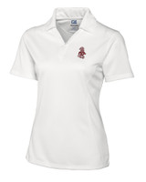 Washington State Cougars College Vault Cutter & Buck CB Drytec Genre Textured Solid Womens Polo WH_MANN_HG 1