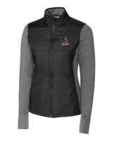 Delaware Fightin' Blue Hens College Vault Cutter & Buck Stealth Hybrid Quilted Womens Full Zip Windbreaker Jacket BL_MANN_HG 