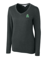 Marshall Thundering Herd College Vault Cutter & Buck Lakemont Tri-Blend Womens V-Neck Pullover Sweater CCH_MANN_HG 1