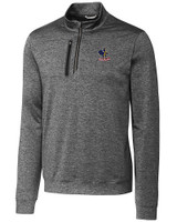 Delaware Fightin' Blue Hens College Vault Cutter & Buck Stealth Heathered Mens Big and Tall  Quarter Zip Pullover EG_MANN_HG 