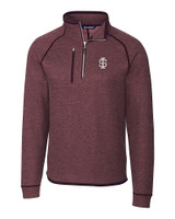 Southern Illinois Salukis College Vault Cutter & Buck Mainsail Sweater-Knit Mens Half Zip Pullover Jacket BRH_MANN_HG 