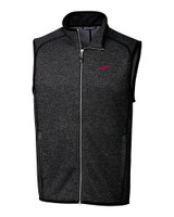 New Mexico State Aggies College Vault Cutter & Buck Mainsail Sweater-Knit Mens Big and Tall Full Zip Vest CCH_MANN_HG 