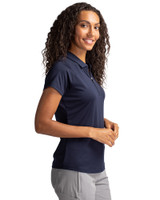 Northern Arizona Lumberjacks College Vault Cutter & Buck Forge Stretch Womens Short Sleeve Polo Liberty Navy Side