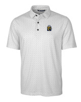 FIU Panthers College Vault Cutter & Buck Pike Double Dot Print Stretch Mens Big and Tall Polo CC_MANN_HG 