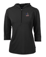 Delaware Fightin' Blue Hens College Vault Cutter & Buck Virtue Eco Pique Recycled Half Zip Pullover Womens Hoodie BL_MANN_HG 