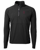Southern Illinois Salukis College Vault Cutter & Buck Adapt Eco Knit Hybrid Recycled Mens Quarter Zip BL_MANN_HG 