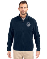 Penn State Nittany Lions College Vault Cutter & Buck Cascade Eco Fleece Mens Full Zip Jacket Navy Blue Front