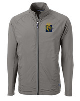 FIU Panthers College Vault Cutter & Buck Adapt Eco Knit Hybrid Recycled Mens Big & Tall Full Zip Jacket EG_MANN_HG 
