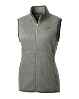 George Mason Patriots College Vault Cutter & Buck Mainsail Basic Sweater-Knit Womens Full Zip Vest POH_MANN_HG 1