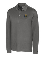 FIU Panthers College Vault Cutter & Buck Advantage Eco Tri-Blend Pique Mens Long Sleeve Polo EG_MANN_HG 