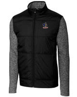 Delaware Fightin' Blue Hens College Vault Cutter & Buck Stealth Hybrid Quilted Mens Big and Tall Full Zip Windbreaker Jacket BL_MANN_HG 