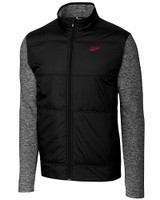 New Mexico State Aggies College Vault Cutter & Buck Stealth Hybrid Quilted Mens Big and Tall Full Zip Windbreaker Jacket BL_MANN_HG 