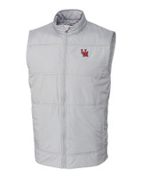 Ole Miss Rebels College Vault Cutter & Buck Stealth Hybrid Quilted Mens Windbreaker Vest POL_MANN_HG 