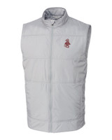 Washington State Cougars College Vault Cutter & Buck Stealth Hybrid Quilted Mens Windbreaker Vest POL_MANN_HG 1