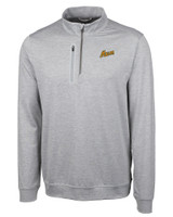 George Mason Patriots College Vault Cutter & Buck Stealth Heathered Quarter Zip Mens Pullover POL_MANN_HG 1