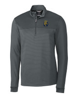 FIU Panthers College Vault Cutter & Buck Traverse Stretch Eco Stripe Quarter Zip Mens Pullover EG_MANN_HG 