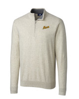 George Mason Patriots College Vault Cutter & Buck Lakemont Tri-Blend Mens Big and Tall Quarter Zip Pullover Sweater OMH_MANN_HG 1