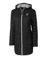 Washington State Cougars Cutter & Buck Rainier PrimaLoft®  Womens Eco Insulated Hooded Long Coat BL_MANN_HG 1