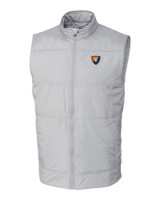 Illinois Fighting Illini College Vault Cutter & Buck Stealth Hybrid Quilted Mens Big and Tall Windbreaker Vest POL_MANN_HG 1