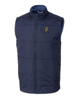 FIU Panthers College Vault Cutter & Buck Stealth Hybrid Quilted Mens Big and Tall Windbreaker Vest LYN_MANN_HG 