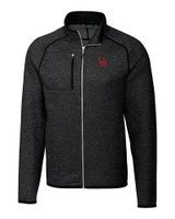 Ole Miss Rebels College Vault Cutter & Buck Mainsail Sweater-Knit Mens Full Zip Jacket CCH_MANN_HG 