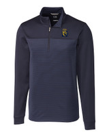 FIU Panthers College Vault Cutter & Buck Traverse Stretch Eco Stripe Quarter Zip Mens Big and Tall Pullover LYN_MANN_HG 