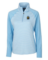 FIU Panthers College Vault Cutter & Buck Forge Tonal Stripe Stretch Half Zip Womens Top ALS_MANN_HG 