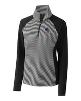 Delaware Fightin' Blue Hens College Vault Cutter & Buck Forge Tonal Stripe Stretch Half Zip Womens Top BL_MANN_HG 