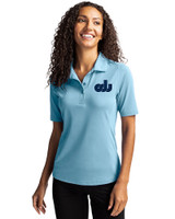Old Dominion Monarchs College Vault Cutter & Buck Virtue Eco Pique Recycled Womens Polo Atlas Light Blue Front