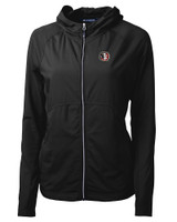 Florida State Seminoles College Vault Cutter & Buck Adapt Eco Knit Hybrid Recycled Womens Full Zip Jacket BL_MANN_HG 