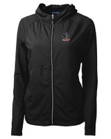 Delaware Fightin' Blue Hens College Vault Cutter & Buck Adapt Eco Knit Hybrid Recycled Womens Full Zip Jacket BL_MANN_HG 