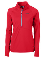 Texas Tech Red Raiders College Vault Cutter & Buck Adapt Eco Knit Stretch Recycled Womens Half Zip Pullover RD_MANN_HG 1