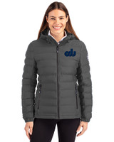 Old Dominion Monarchs College Vault Cutter & Buck Mission Ridge Repreve® Eco Insulated Womens Puffer Jacket Elemental Grey Front