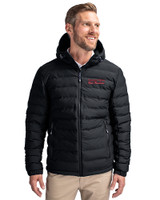 Texas Tech Red Raiders College Vault Cutter & Buck Mission Ridge Repreve® Eco Insulated Mens Puffer Jacket Black Front
