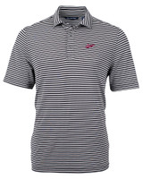 New Mexico State Aggies College Vault Cutter & Buck Virtue Eco Pique Stripe Recycled Mens Big and Tall Polo BL_MANN_HG 