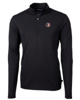 Florida State Seminoles College Vault Cutter & Buck Virtue Eco Pique Recycled Quarter Zip Mens Big & Tall Pullover BL_MANN_HG 