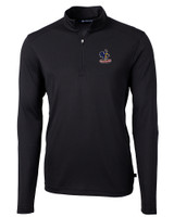 Delaware Fightin' Blue Hens College Vault Cutter & Buck Virtue Eco Pique Recycled Quarter Zip Mens Big & Tall Pullover BL_MANN_HG 