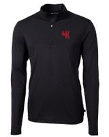 Western Kentucky Hilltoppers College Vault Cutter & Buck Virtue Eco Pique Recycled Quarter Zip Mens Big & Tall Pullover BL_MANN_HG 