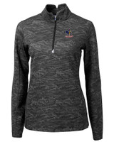 Delaware Fightin' Blue Hens College Vault Cutter & Buck Traverse Stretch Eco Camo Print Quarter Zip Womens Pullover BL_MANN_HG 