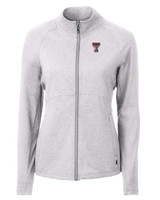 Texas Tech Red Raiders Cutter & Buck Adapt Eco Knit Heather Recycled Womens Full Zip POH_MANN_HG 1