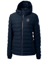 Minnesota Twins Stars & Stripes Cutter & Buck Mission Ridge Repreve® Eco Insulated Womens Puffer Jacket NVBU_MANN_HG 1