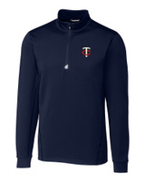 Minnesota Twins Cutter & Buck Traverse Stretch Quarter Zip Mens Big and Tall Pullover LYN_MANN_HG 1