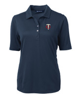 Minnesota Twins Cutter & Buck Virtue Eco Pique Recycled Womens Polo NVBU_MANN_HG 1