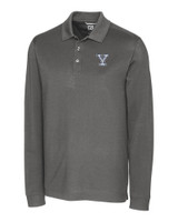 Yale Bulldogs Cutter & Buck Advantage Tri-Blend Pique Mens Big and Tall Long Sleeve Polo EG_MANN_HG 1