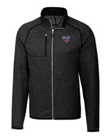 SMU Mustangs Cutter & Buck Mainsail Sweater-Knit Mens Big and Tall Full Zip Jacket CCH_MANN_HG 