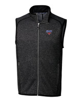 SMU Mustangs Cutter & Buck Mainsail Sweater-Knit Mens Big and Tall Full Zip Vest CCH_MANN_HG 