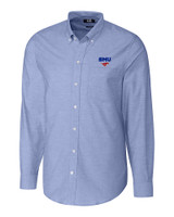SMU Mustangs Cutter & Buck Stretch Oxford Mens Long Sleeve Dress Shirt FB_MANN_HG 